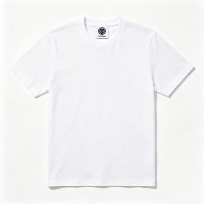 Mythtiger Men's Short Sleeve Crew Neck T-Shirt, Solid White Basic Casual Tee, Soft Breathable Cotton T Shirt for Daily Wear Outdoor Activities