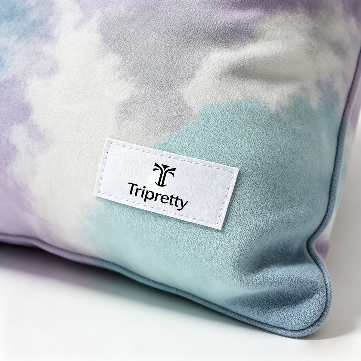 Tripretty Decorative Throw Pillows Set of 2, Pastel Cloud Tie Dye Square Accent Pillows, Soft Plush Cushions for Sofa Couch Bedroom Living Room Home Decor