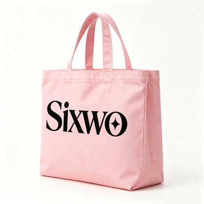 Sixwo Canvas Shopping Tote Bag, Large Capacity Reusable Cotton Canvas Shoulder Bag, Eco-Friendly Foldable Handbag for Grocery, School, Travel, Daily Work