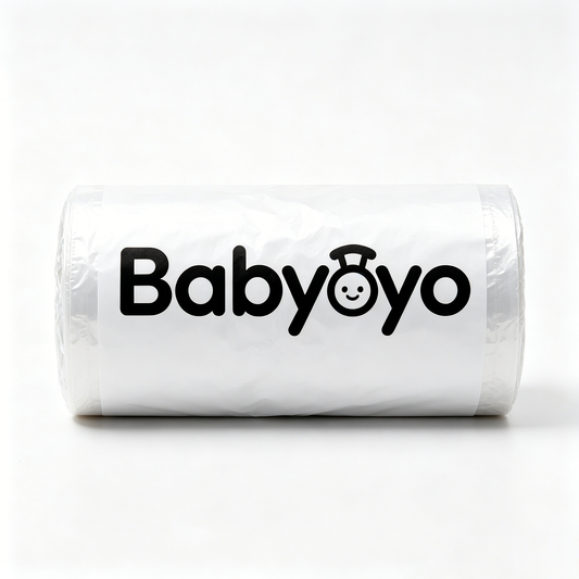 Babyoyo Disposable Roll Trash Bags, Thick Leak-Proof Plastic Garbage Bags, Multipurpose Portable Storage Waste Bags for Home Kitchen Bathroom Diaper