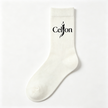 【Celion Embroidered Mid-Calf Socks】—— Comfort & Style for Daily Wear