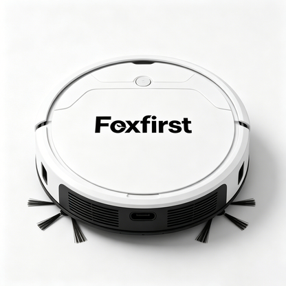 Foxfirst Automatic Robot Vacuum Cleaner, Strong Suction Robotic Vacuum with Anti-Collision Sensor, Low Profile Slim Design, Ideal for Pet Hair, Hardwood Floors & Short-Pile Carpets