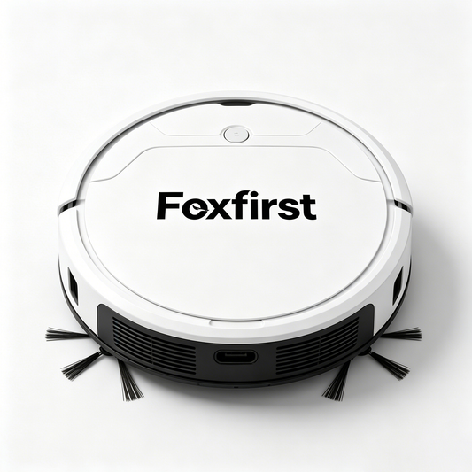 Foxfirst Automatic Robot Vacuum Cleaner, Strong Suction Robotic Vacuum with Anti-Collision Sensor, Low Profile Slim Design, Ideal for Pet Hair, Hardwood Floors & Short-Pile Carpets