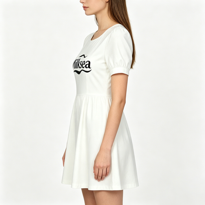 【Milksea White Letter Print Dress】—— Ideal Match of Sweetness & Daily Comfort