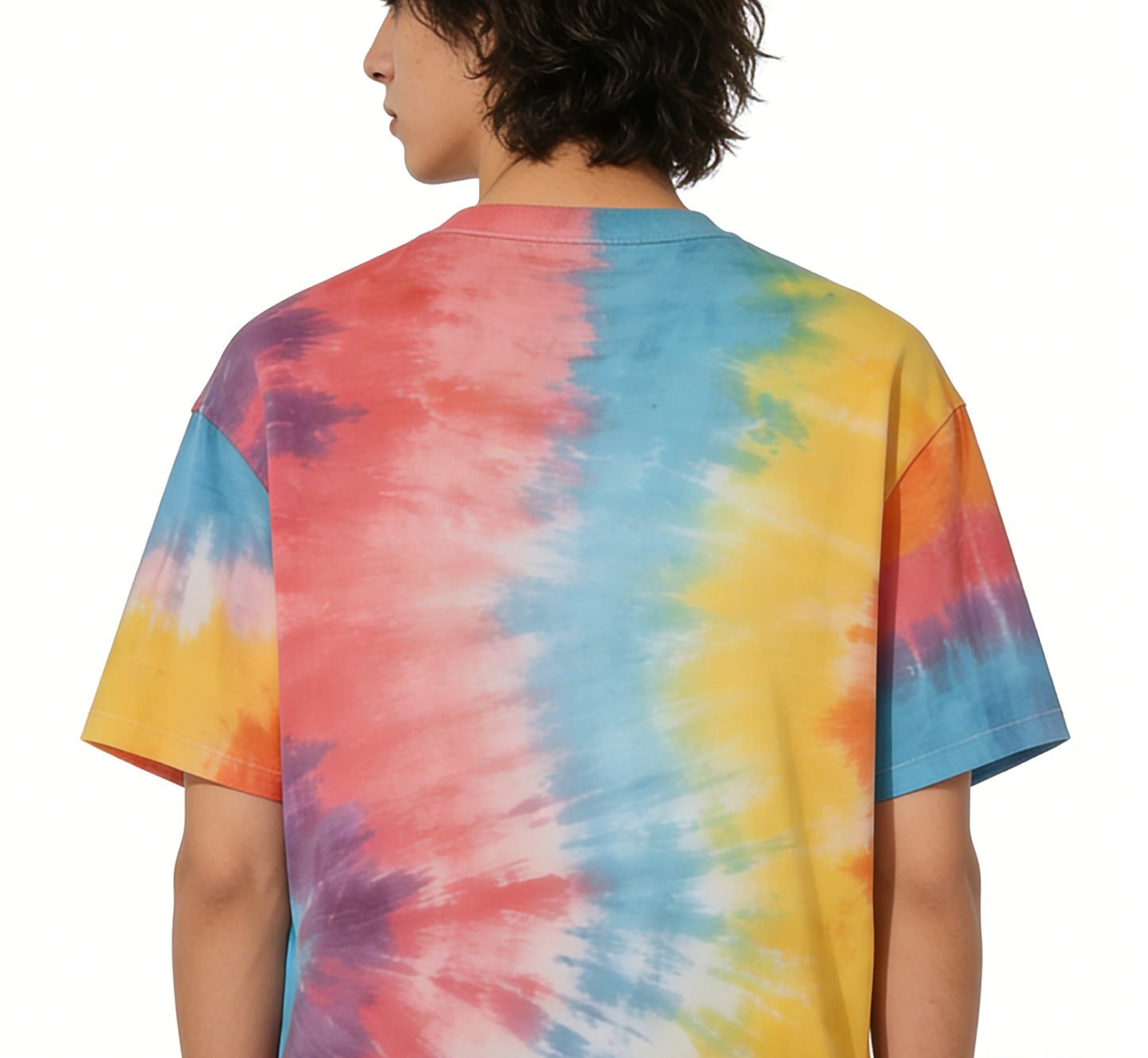 【SEEKBB Rainbow Tie-Dye Logo T-Shirt】—— Bold & Vibrant Streetwear Essential