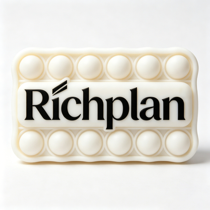 Richplan Pop Fidget Squeeze Toy, Silicone Stress Relief Pop Toy, Reusable Push Bubble Sensory Toy for Kids & Adults, Portable Anxiety Relief Fidget Toy for Office, School & Travel