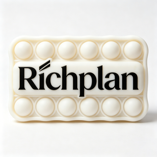 Richplan Pop Fidget Squeeze Toy, Silicone Stress Relief Pop Toy, Reusable Push Bubble Sensory Toy for Kids & Adults, Portable Anxiety Relief Fidget Toy for Office, School & Travel