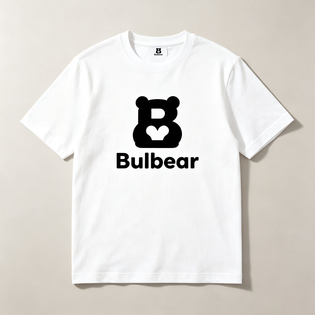 Bulbear Classic Short‑Sleeve Crew Neck T‑Shirt, Casual Everyday Basic Tops for Men & Women, Soft Breathable Cotton Tee