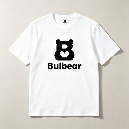 Bulbear Classic Short‑Sleeve Crew Neck T‑Shirt, Casual Everyday Basic Tops for Men & Women, Soft Breathable Cotton Tee