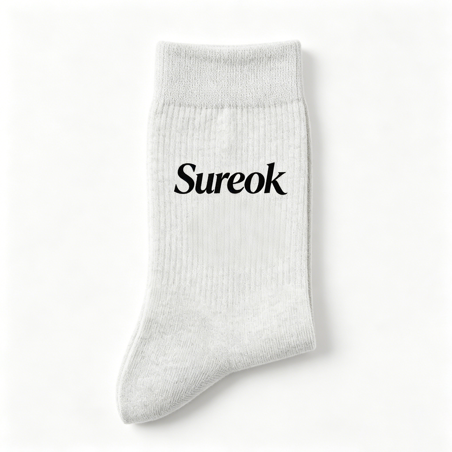 Sureok Men’s Light Heather Gray Ribbed Crew Socks, Soft Breathable Cotton Mid Calf Socks, Stretch Non Slip Casual Athletic Daily Work Socks Gift Box Set