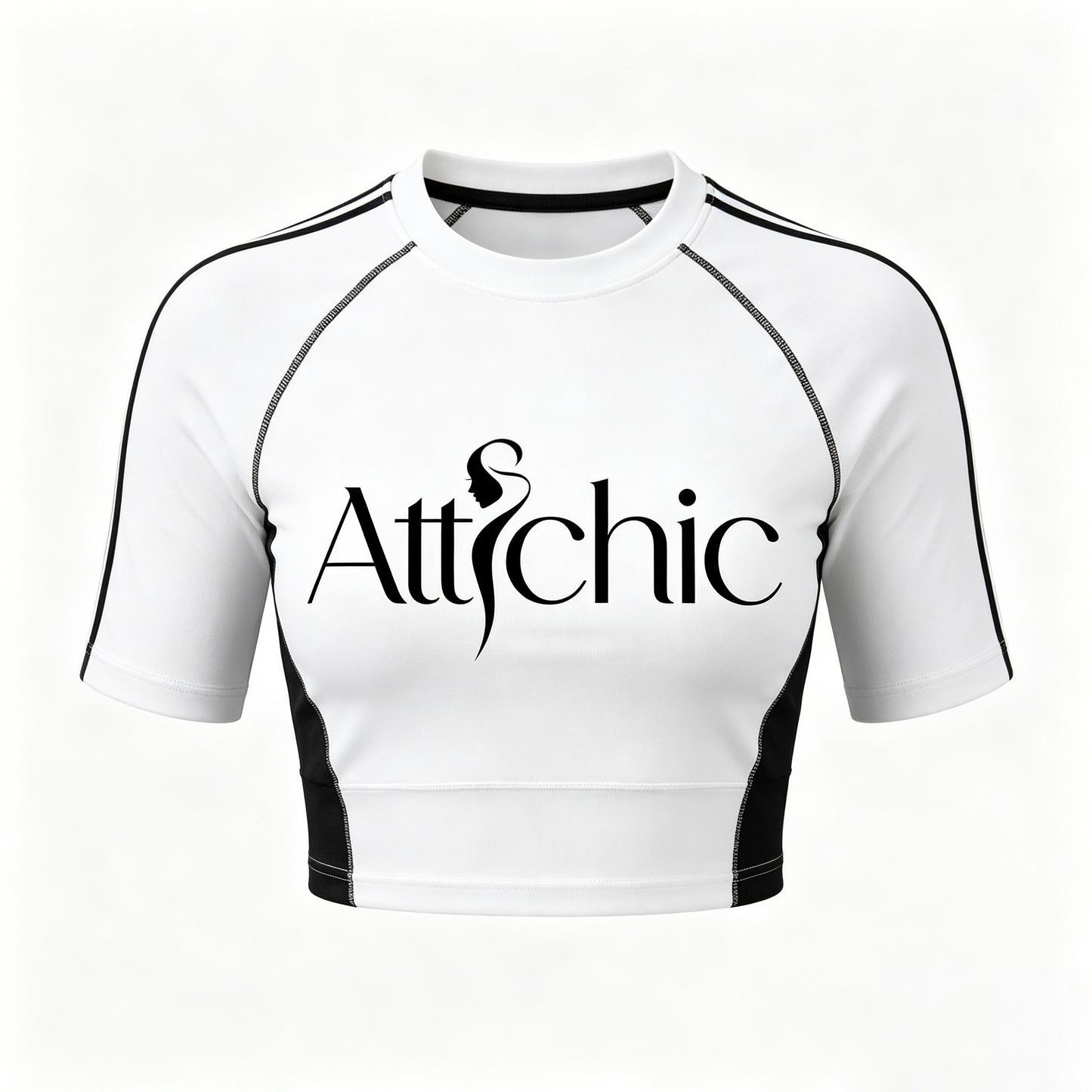 【Attichic Sporty Color-Block Crop Top】—— Stylish & Functional Wardrobe Staple