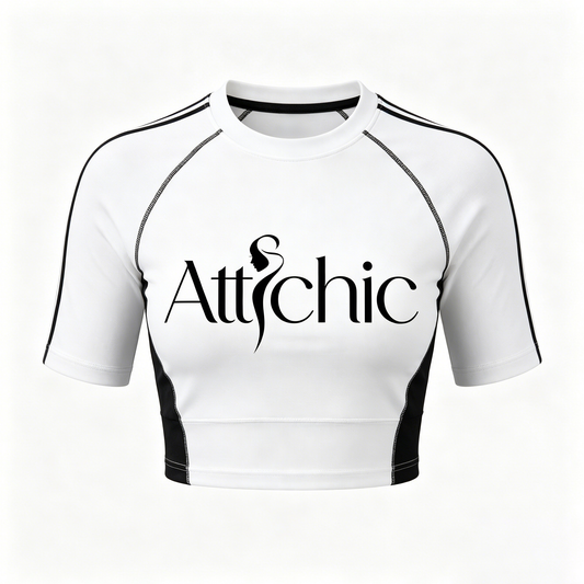 【Attichic Sporty Color-Block Crop Top】—— Stylish & Functional Wardrobe Staple