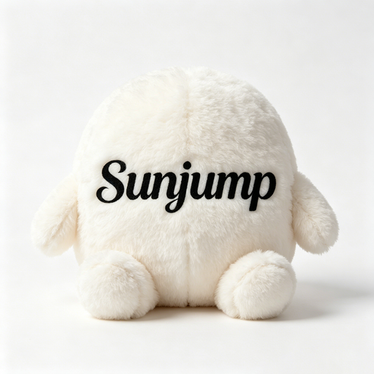 Sunjump Round Chubby Plush Stuffed Toy, Ultra Soft Fluffy Round Hug Pillow Plushie, Cute Minimalist White Stuffed Doll for Sofa Decor Sleep Companion Holiday Gift