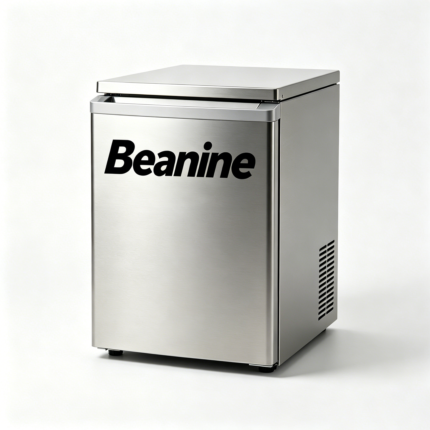 Beanine Countertop Ice Maker Machine, Portable Stainless Steel Ice Machine, Fast Ice Making, Compact Self-Cleaning Ice Maker for Home, Kitchen, Office & Party