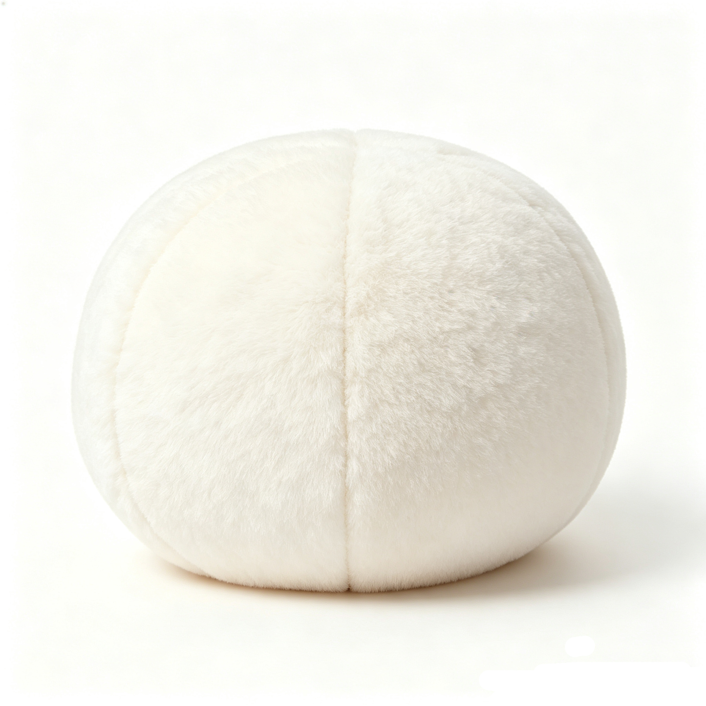 Yetme Cream White Round Fluffy Plush Toy, Minimalist Stuffed Decorative Squishy Ornament for Sofa Bedroom Shelf Home Decor Gift, Vacuum Compressed Packaged