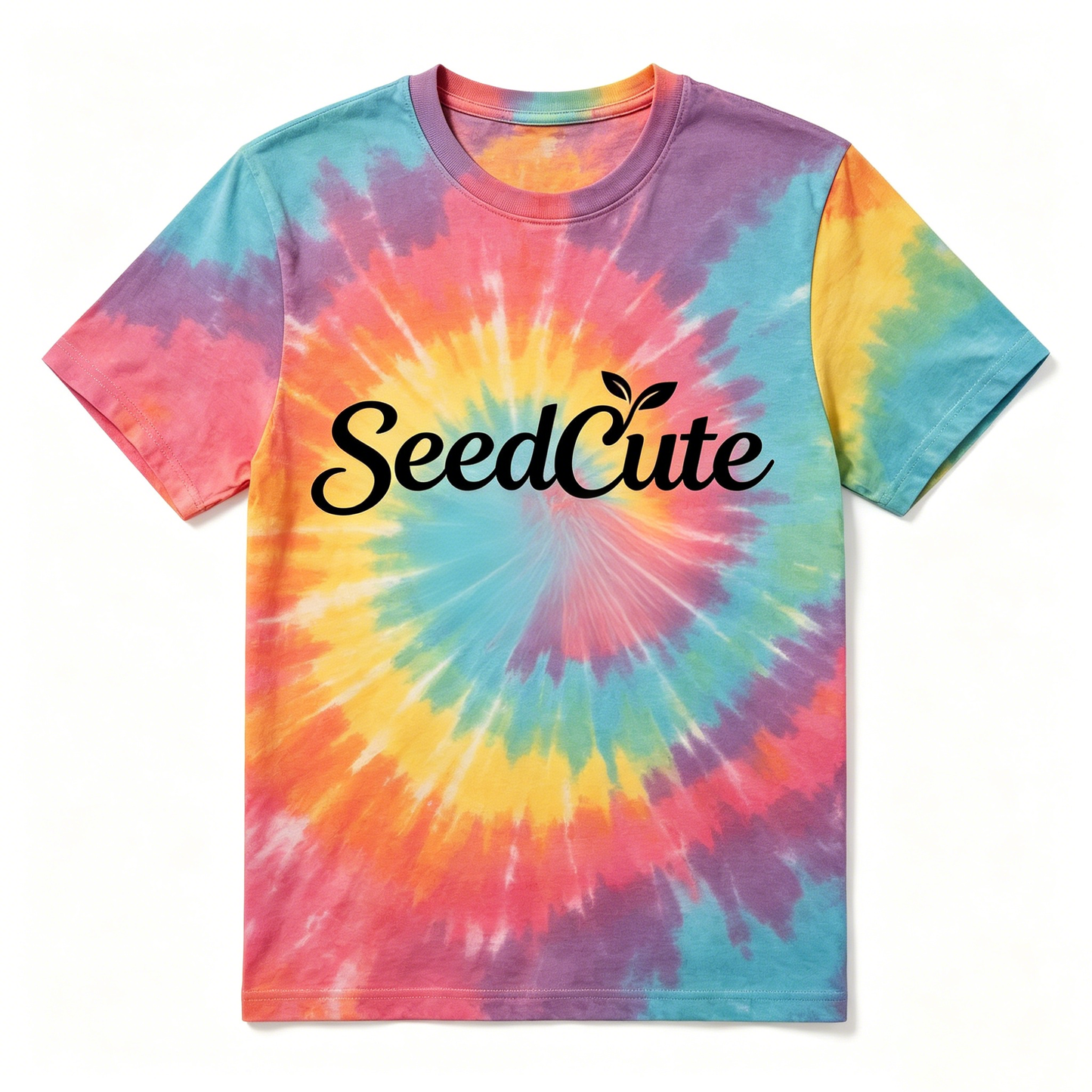 【SeedCute Spiral Tie-Dye T-Shirt】—— Retro Vibe & Everyday Comfort