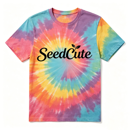 【SeedCute Spiral Tie-Dye T-Shirt】—— Retro Vibe & Everyday Comfort