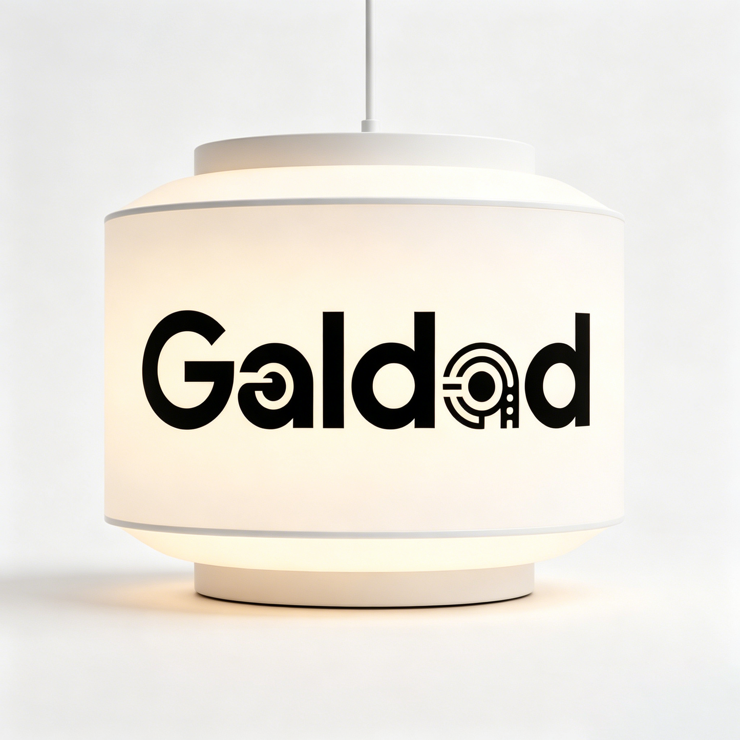 【Galdad Cylindrical Logo Pendant Lamp】—— Ideal Blend of Soft Lighting & Minimalist Decor