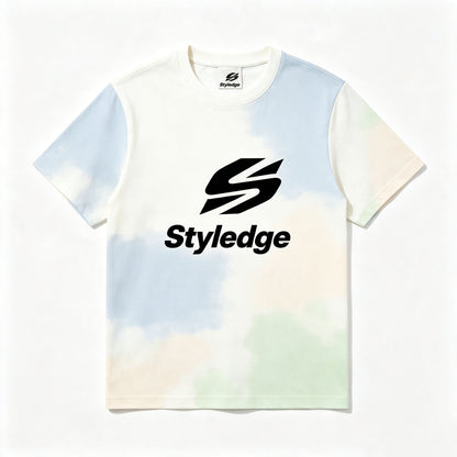 Styledge Tie‑Dye Short‑Sleeve T‑Shirt, Casual Crew Neck Soft Lightweight Everyday Tee, Unisex Relaxed‑Fit Top