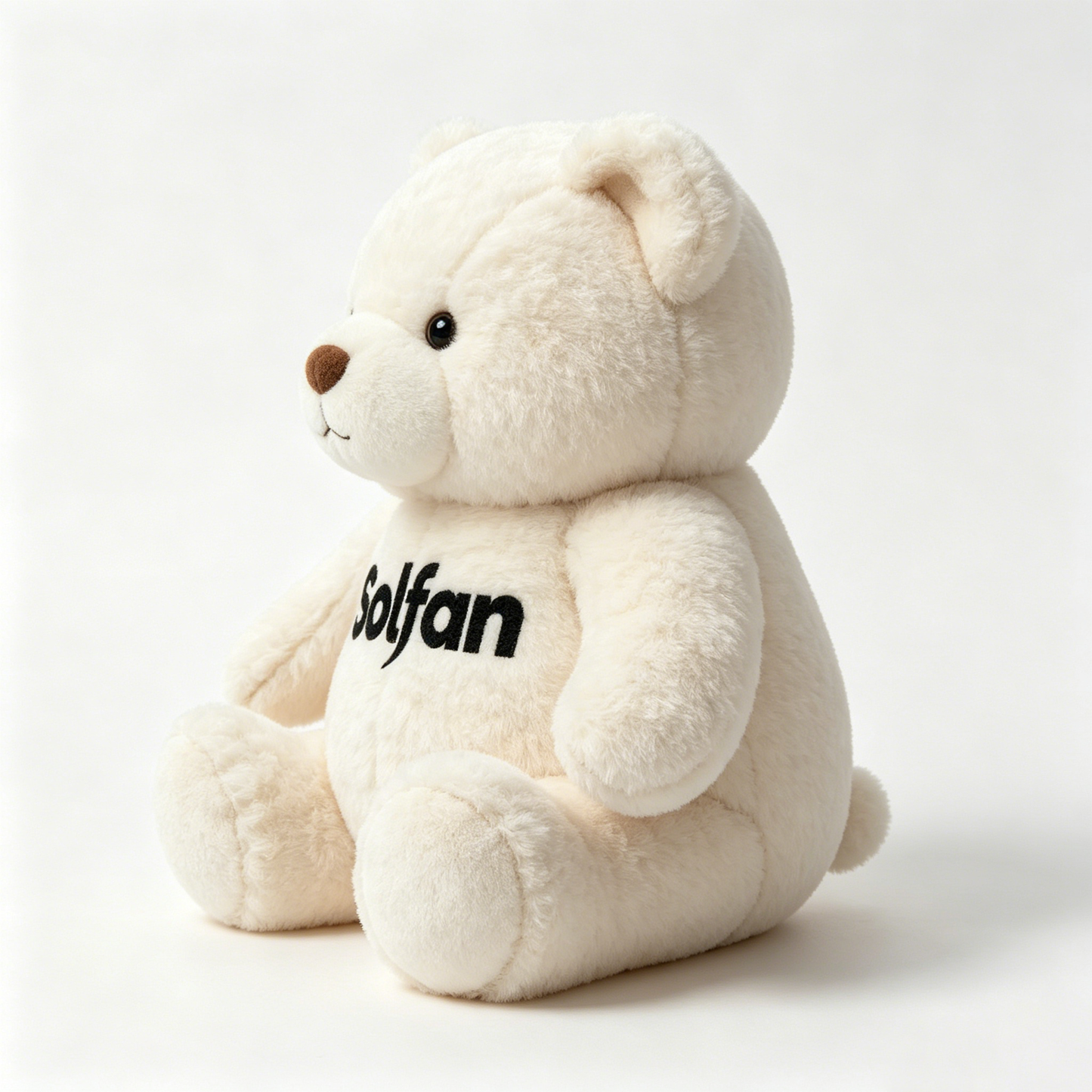 Solfan Cute Cream Teddy Bear Plush Stuffed Animal, Soft Comfort Hug Bear Gift