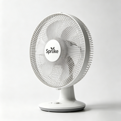 Sprlike Table Electric Fan, 6 Blades Quiet Adjustable Desk Fan, 3 Speed Control Tiltable Personal Cooling Fan for Bedroom Office Dorm Home