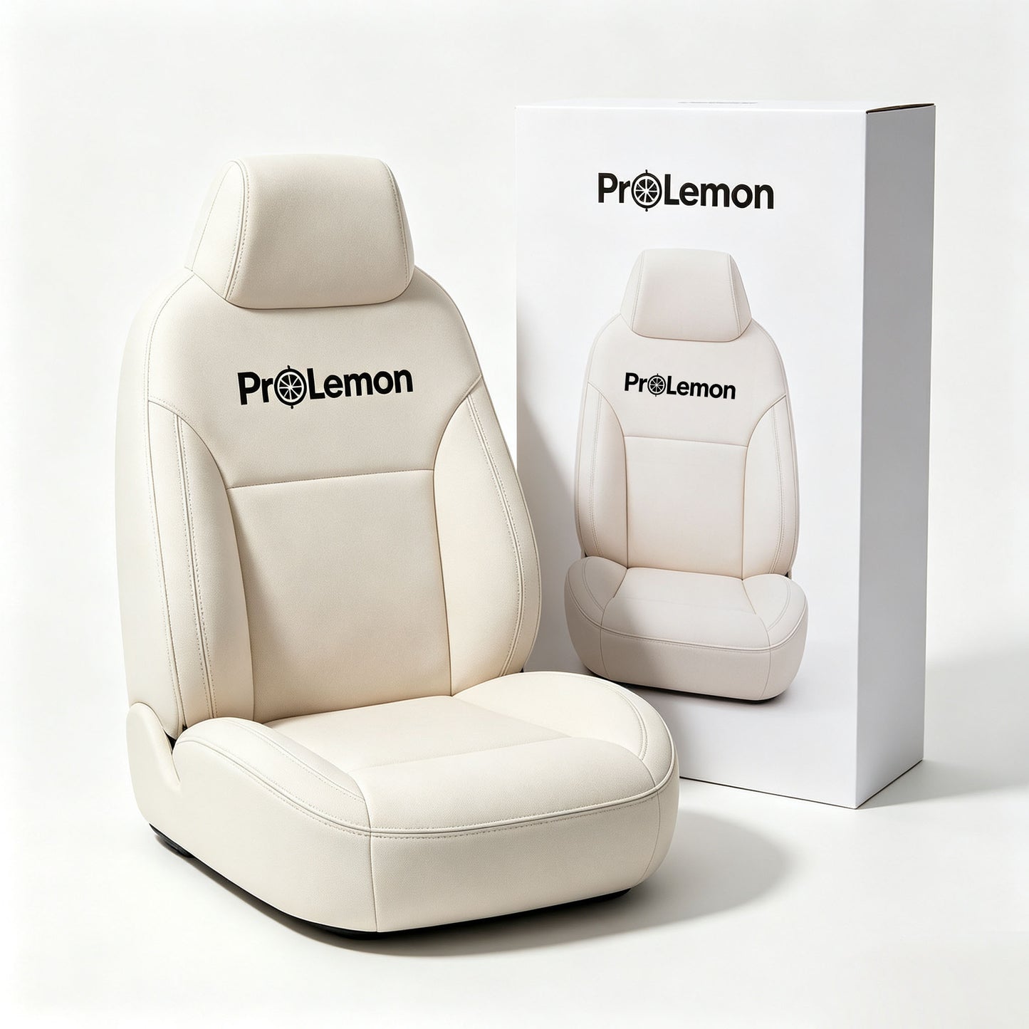 ProLemon Car Seat Covers, Premium Faux Leather Automotive Seat Protectors, Universal Fit Vehicle Seat Cushions for Sedan SUV Truck, Comfortable Auto Seat Covers