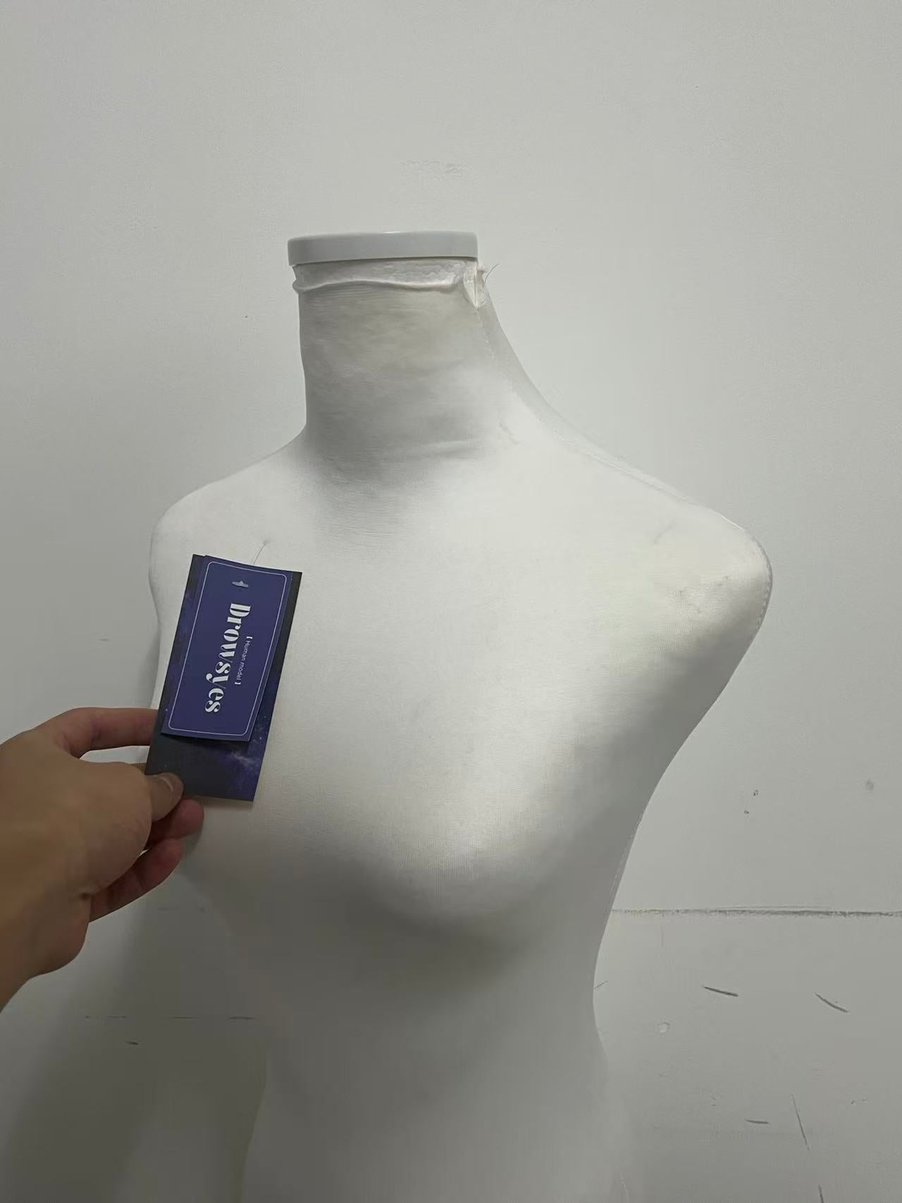Drowsyes Female Half Body Cloth Covered Mannequin, Dress Form for Clothing Display, Detachable Neck Design for Boutiques & Window Shows