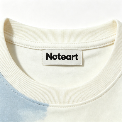 Noteart Unisex Watercolor Tie‑Dye Short Sleeve Crew Neck Casual T‑Shirt
