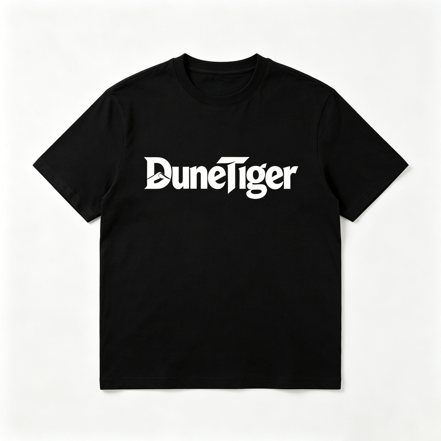DuneTiger Oversized Crew Neck Short Sleeve Tee DuneTiger Classic Graphic Casual Daily Wear Loose Fit Cotton T-Shirt for Men