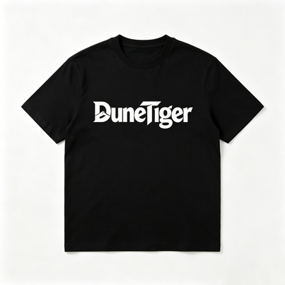 DuneTiger Oversized Crew Neck Short Sleeve Tee DuneTiger Classic Graphic Casual Daily Wear Loose Fit Cotton T-Shirt for Men
