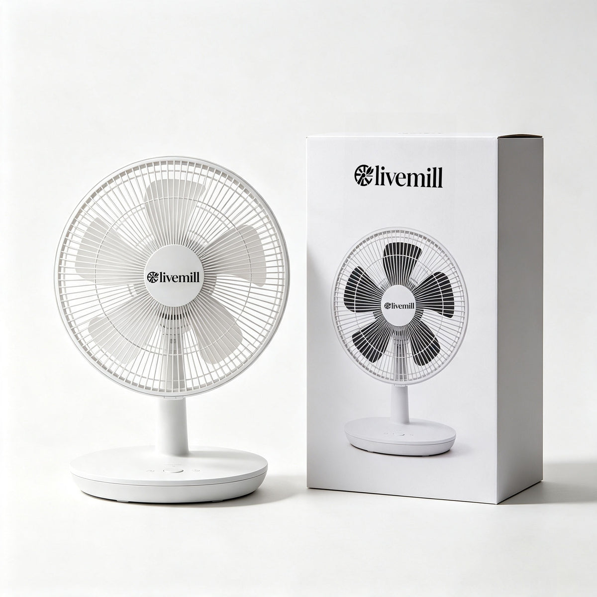 livemill Ultra‑Quiet Desktop Electric Fan, Multi‑Speed Adjustable Tilt‑Head Table Cooling Fan, Compact Portable Fan For Home, Workplace, Camping And Study Room