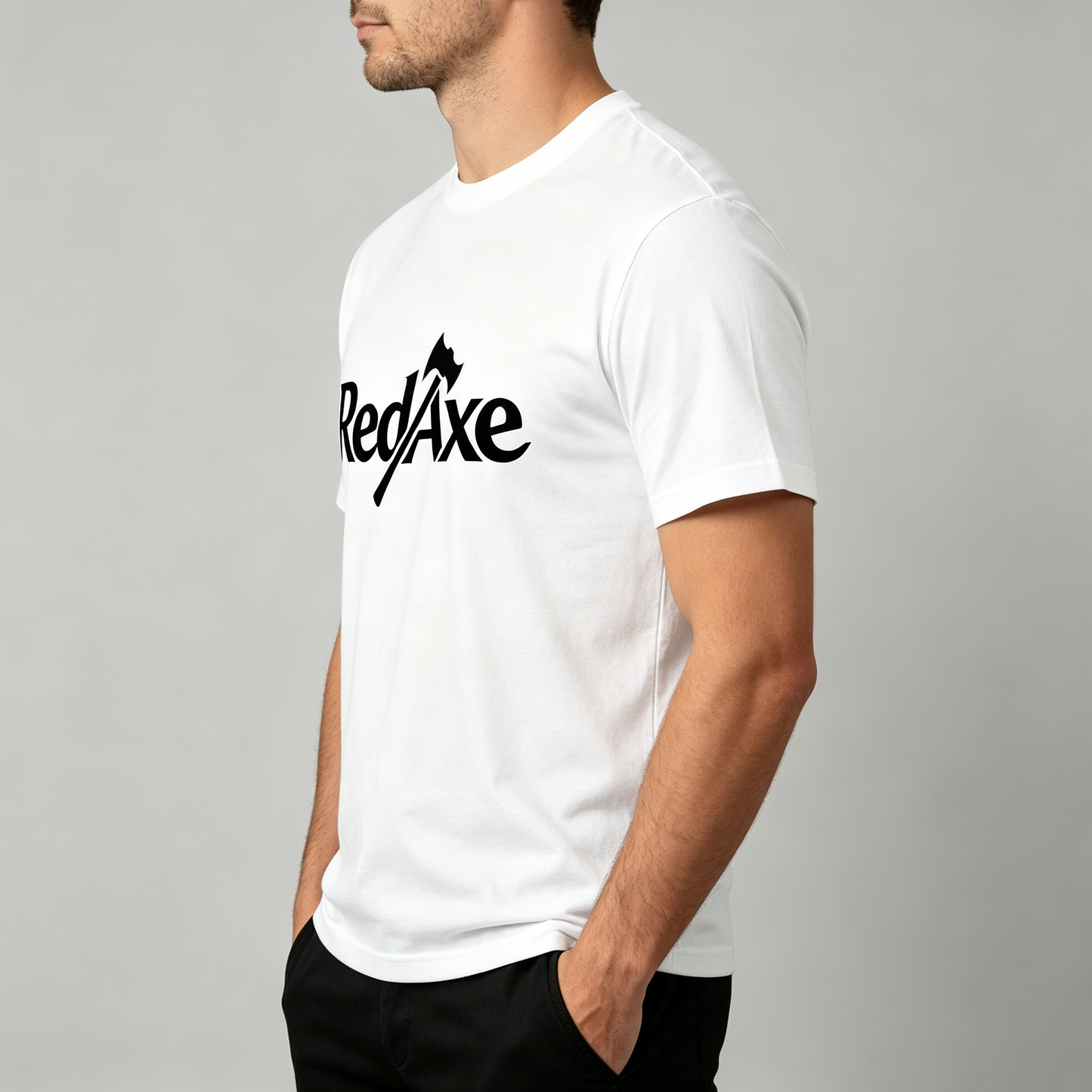 RedAxe Men’s Classic Short Sleeve Crew Neck T-Shirt, Casual Lightweight Basic Tee, Soft Breathable Cotton Blend Everyday Top for Outdoor Work Daily Wear