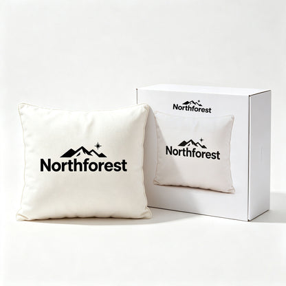 Northforest Square Decorative Throw Pillow, Soft Linen‑Textured Accent Cushion for Sofa, Bed, Couch and Home Decor