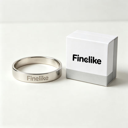Finelike Polished Flat Band Bangle, Minimalist Stainless Steel Cuff Bracelet, Classic Daily Wear Plain Wrist Band Jewelry Gift for Women Men