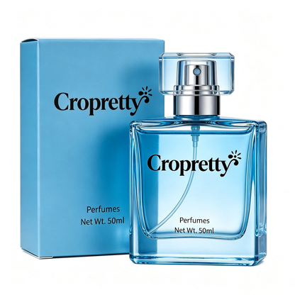 Cropretty Men’s Eau de Toilette, Fresh Aquatic Ocean Scent Long Lasting Cologne for Men, Light Blue Portable Square Glass Perfume, Daily Dating Office Fragrance Gift for Him