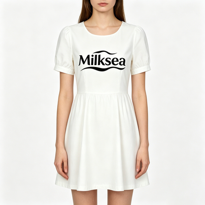 【Milksea White Letter Print Dress】—— Ideal Match of Sweetness & Daily Comfort