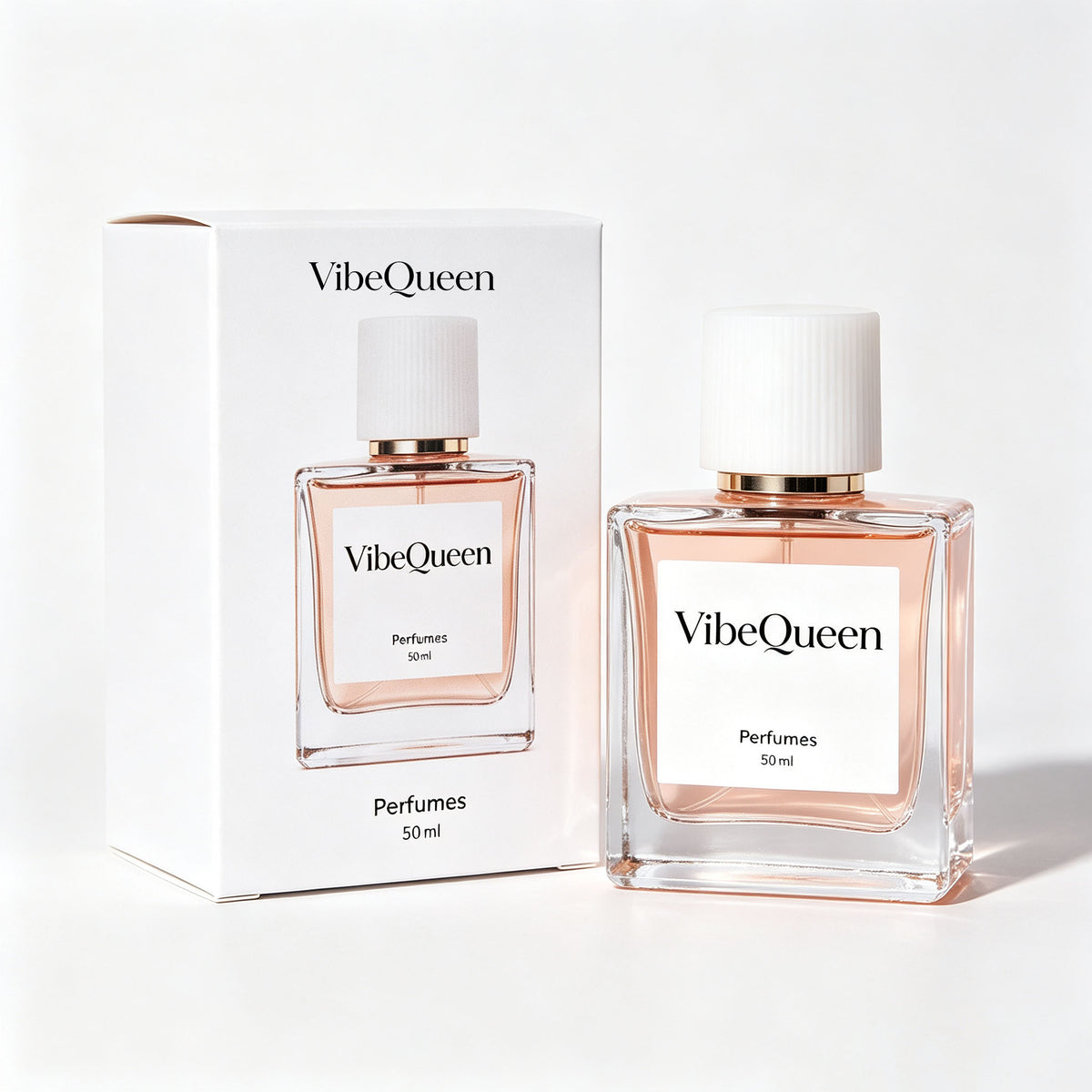 VibeQueen Perfume for Women, Elegant Long Lasting Fragrance, Fresh Floral Scent, 50ml Square Glass Bottle Perfume, Ideal for Daily Wear & Gift Giving