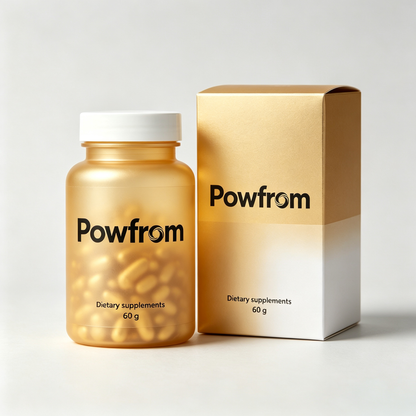 Powfrom Premium Daily Dietary Supplement Capsules, All-Natural Wellness Support,Easy-Swallow Golden Capsules for Men & Women, Non-GMO, No Artificial Fillers