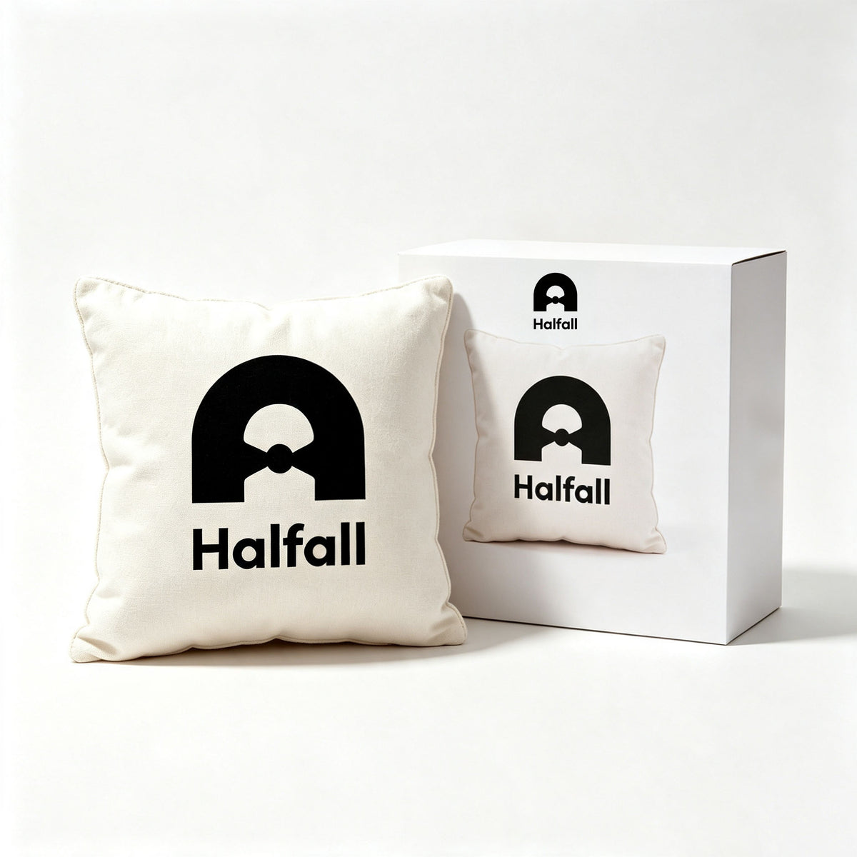 Halfall Linen Throw Pillow, Square Decorative Accent Cushion for Sofa Couch Bed Home Decor