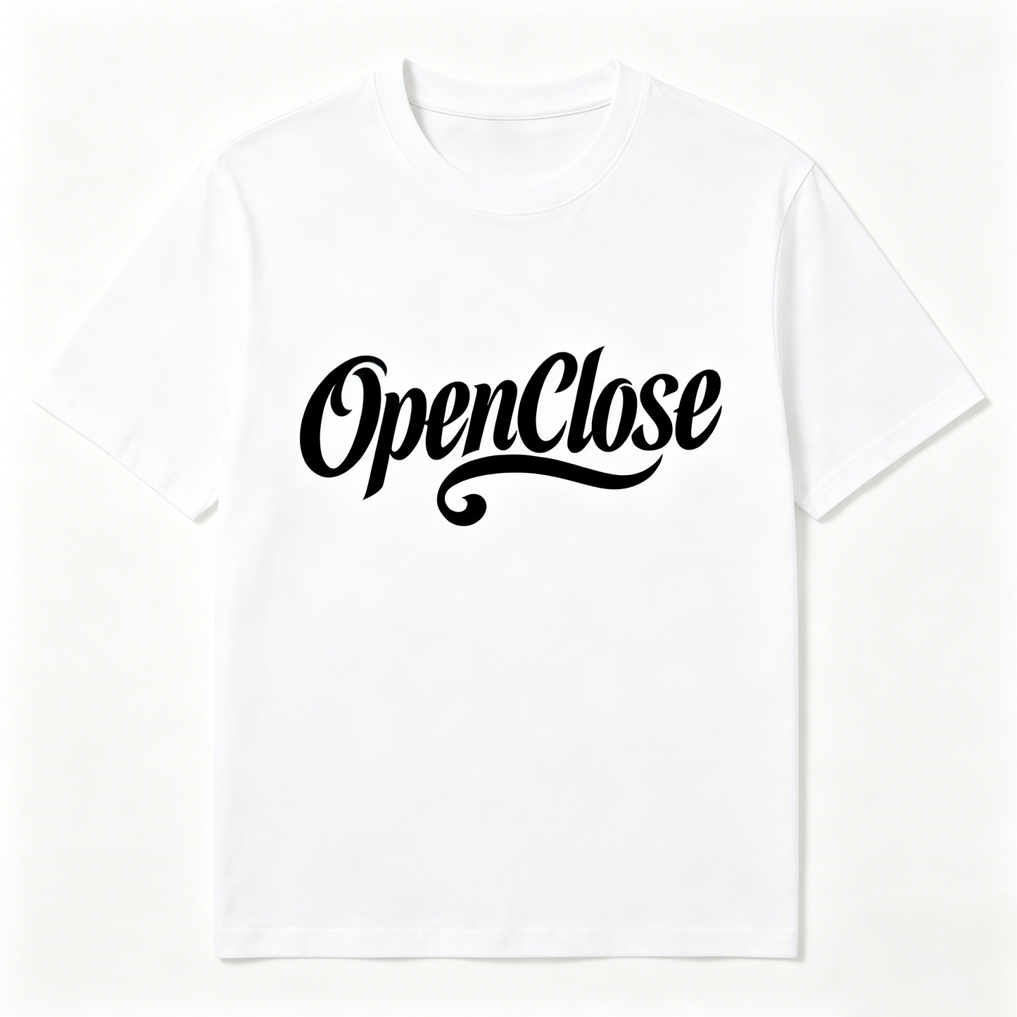 【OpenClose Classic White T-Shirt】—— Minimalist Style for Everyday Wear