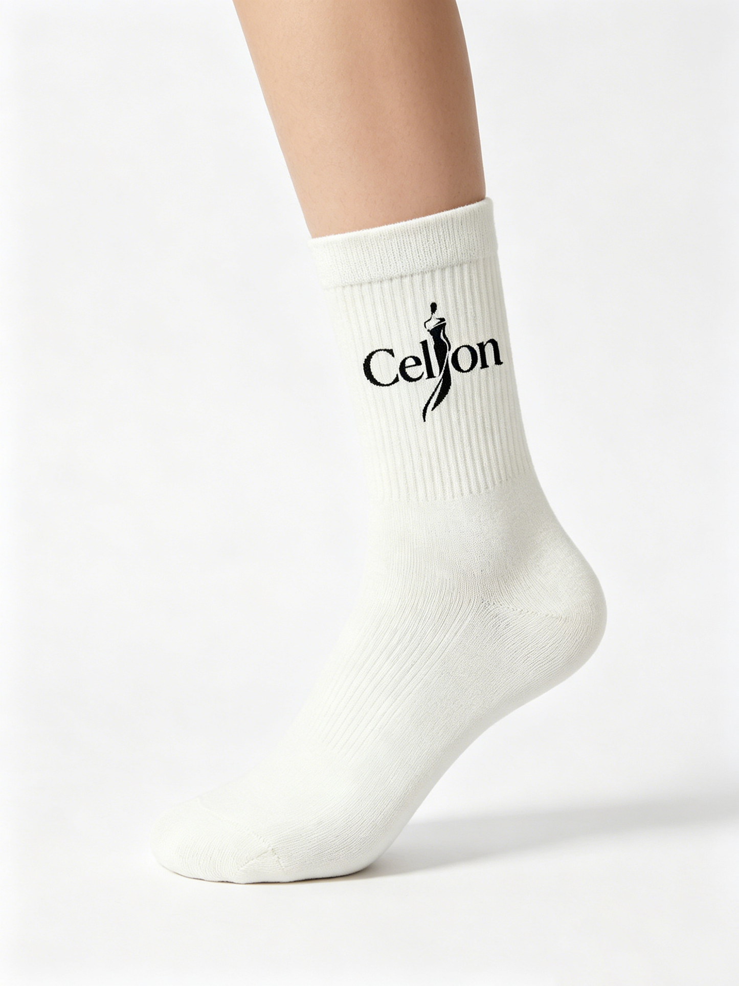 【Celion Embroidered Mid-Calf Socks】—— Comfort & Style for Daily Wear