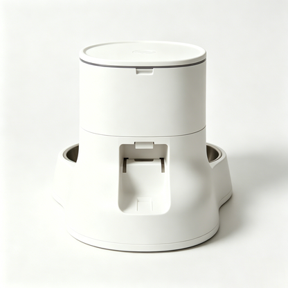 Mogmom Gravity Automatic Pet Feeder, Large Capacity Dry Food Dispenser with Removable Stainless Steel Bowl, Airtight Storage Hopper for Cat & Small Dog, Anti-Slip Base Pet Food Station