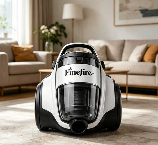 Finefire Bagless Canister Vacuum Cleaner, Powerful Suction Multi-Surface Vacuum for Carpet Hardwood Floors Pet Hair, Lightweight Portable Household Vacuum with Large Dust Cup & HEPA Filter, Low Noise Home Cleaning Vacuum