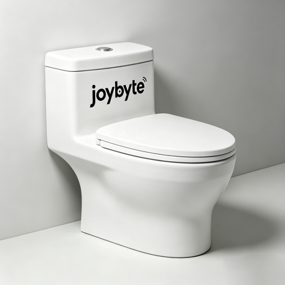 joybyte One-Piece Toilet Bowl, Elongated Comfort Height, High-Efficiency Dual Flush, Soft Close Seat, White Vitreous China for Bathroom