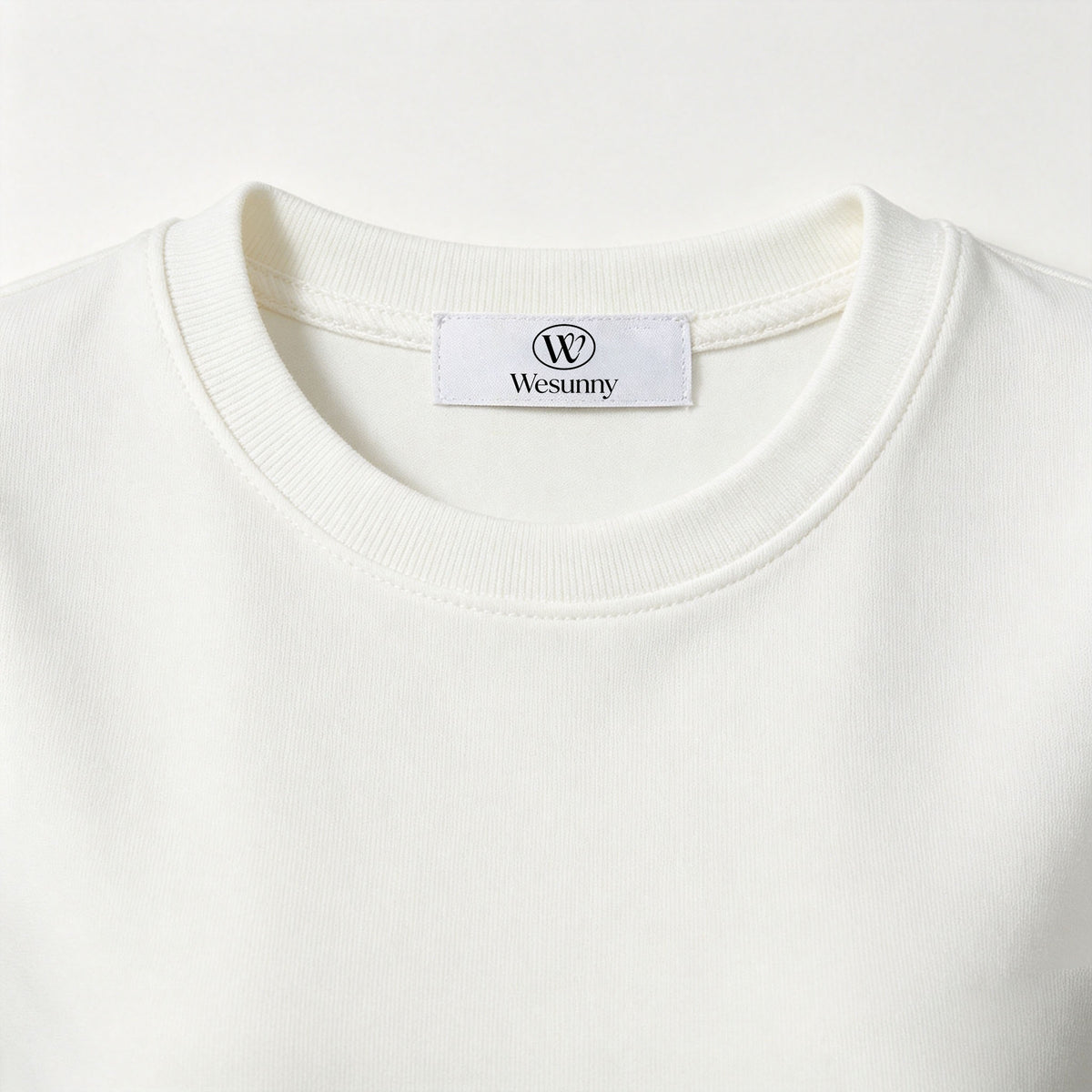 Wesunny Women's Solid White Short Sleeve Mini Dress, Crew Neck Slim Fit A-Line Casual Dress, Soft Stretchy Summer Dress for Daily Dating Party