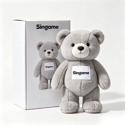 Singame Soft Teddy Bear Plush Toy, Cuddly Stuffed Animal Bear Doll, Comfort Hug Plush Gift for Kids and Adults