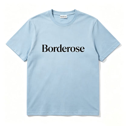 Borderose Crew Neck Short Sleeve T-Shirt, Classic Unisex Cotton Tee, Soft Lightweight Casual Basic Top for Daily Wear