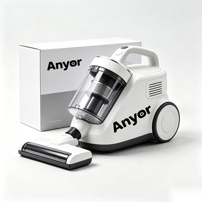 Anyor Canister Vacuum Cleaner, High Suction Bagless Vacuum, Multi-Surface Vacuum for Hardwood Floor, Carpet, Pet Hair, Portable Household Vacuum Cleaner