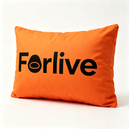 Forlive Decorative Throw Pillow, Soft & Cozy Accent Cushion for Living Room, Bedroom, Sofa, Couch, Vibrant Orange
