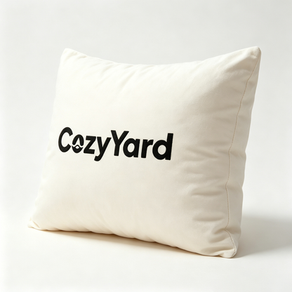 CozyYard Soft Decorative Throw Pillow, Vacuum Compressed Fluffy Square Accent Pillow, Breathable Skin-Friendly Couch Sofa Bed Cushion, Neutral Cream Decor Pillow for Living Room Bedroom Home Decor Gift